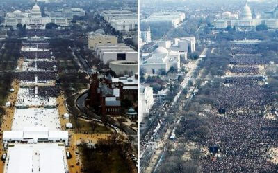 Wurden Trump-Fans bei dessen Amtseinführung per Photoshop beseitigt?